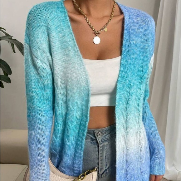 New ombre open front cardigan sweater - Picture 5 of 6